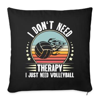 Volley-ball - Housse de coussin décorative 45 x 45 cm - noir - Devant