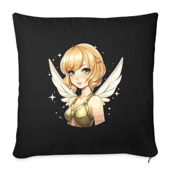 Sweet Fairy: Radiant fairy shine for the fairy garden - Sofa pillowcase 17,3'' x 17,3'' (45 x 45 cm) - black - Front