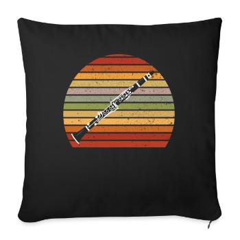 Clarinet - Sofa pillowcase 17,3'' x 17,3'' (45 x 45 cm) - black - Front