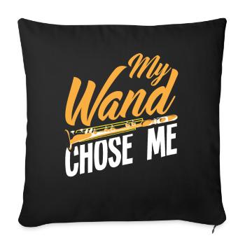 Clarinet Musical Instrument Musicians Clarinets - Sofa pillowcase 17,3'' x 17,3'' (45 x 45 cm) - black - Front