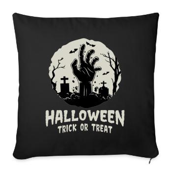 Halloween Trick Or Treat Zombie Hand in Graveyard - Sofa pillowcase 17,3'' x 17,3'' (45 x 45 cm) - black - Front