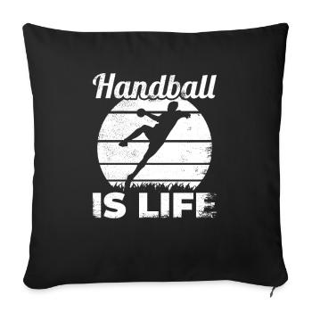 Amour des joueurs de handball - Housse de coussin décorative 45 x 45 cm - noir - Devant