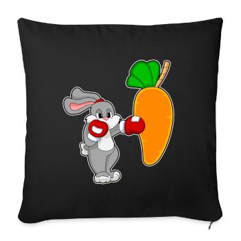 Rabbit Boxer Punching Bag Boxing - Sofa pillowcase 17,3'' x 17,3'' (45 x 45 cm) - black - Front