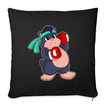 Boxeur Mole Boxer Gants de boxe Boxe Boxe - Housse de coussin décorative 45 x 45 cm - noir - Devant