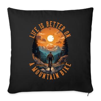 VTT de descente VTT - Housse de coussin décorative 45 x 45 cm - noir - Devant