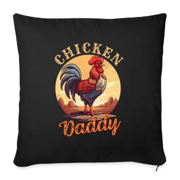 Königlicher Waliser mit Hahnenkopf - Sofakissenbezug 45 x 45 cm - Schwarz - Vorne