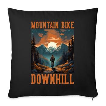VTT Descente VTT VTT - Housse de coussin décorative 45 x 45 cm - noir - Devant