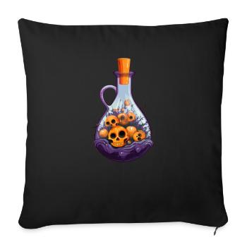 Creepy Skulls: Candy Collectors Halloween - Sofa pillowcase 17,3'' x 17,3'' (45 x 45 cm) - black - Front