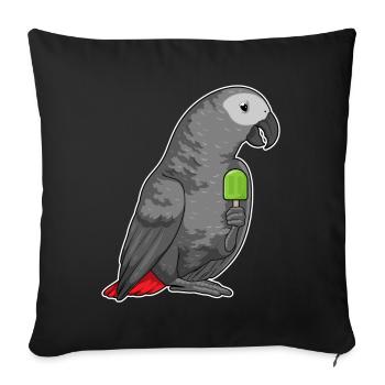 Perroquet Popsicle - Housse de coussin décorative 45 x 45 cm - noir - Devant