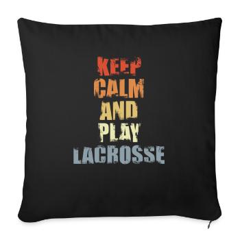 Jouer à la crosse - Housse de coussin décorative 45 x 45 cm - noir - Devant