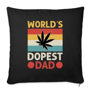 Cannabis Marijuana Weed Fumer - Housse de coussin décorative 45 x 45 cm - noir - Devant