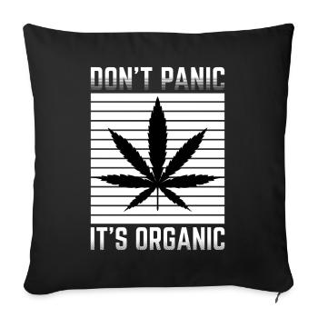 Cannabis Marijuana Weed Fumer - Housse de coussin décorative 45 x 45 cm - noir - Devant