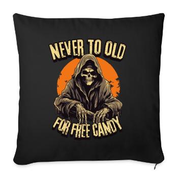 Grim Reaper Halloween Full Moon - Trick or Treat - Sofa pillowcase 17,3'' x 17,3'' (45 x 45 cm) - black - Front