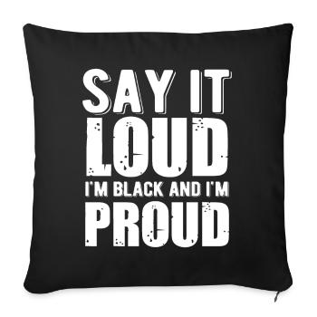Black History Month Black History - Sofa pillowcase 17,3'' x 17,3'' (45 x 45 cm) - black - Front