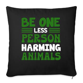Vegan Veganism - Sofa pillowcase 17,3'' x 17,3'' (45 x 45 cm) - black - Front