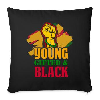 Black History Month Black History - Sofa pillowcase 17,3'' x 17,3'' (45 x 45 cm) - black - Front