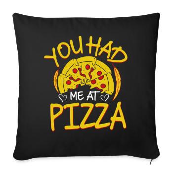Pizza - Housse de coussin décorative 45 x 45 cm - noir - Devant