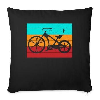 L’amour des motards dans un style rétro pour les fans de moto sportive - Housse de coussin décorative 45 x 45 cm - noir - Devant