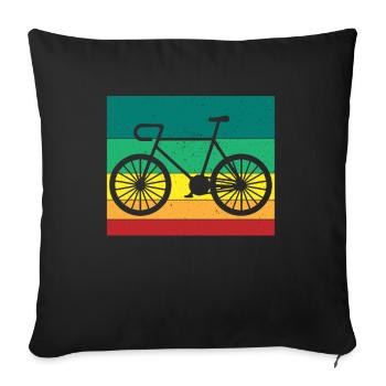 Biker love in retro style for bike fans - Sofa pillowcase 17,3'' x 17,3'' (45 x 45 cm) - black - Front