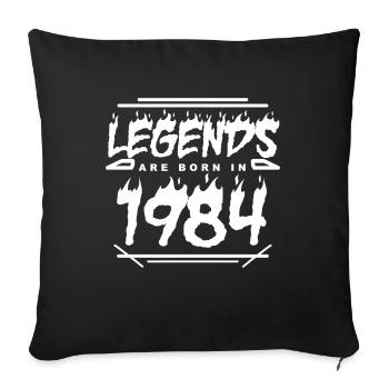 1984 - Jahrgang 1984 - Baujahr 1984 - Sofakissenbezug 45 x 45 cm - Schwarz - Vorne
