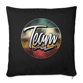 Team - Sofa pillowcase 17,3'' x 17,3'' (45 x 45 cm) - black - Front