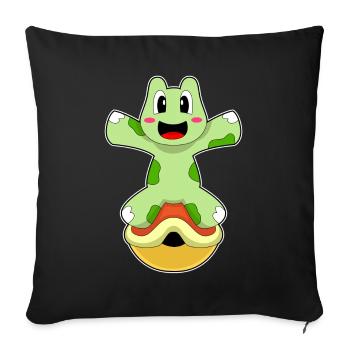 Tortue sans carapace - Housse de coussin décorative 45 x 45 cm - noir - Devant