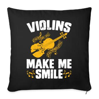 Violin Violinist - Sofa pillowcase 17,3'' x 17,3'' (45 x 45 cm) - black - Front