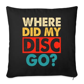 Discgolf Disc Golf - Housse de coussin décorative 45 x 45 cm - noir - Devant