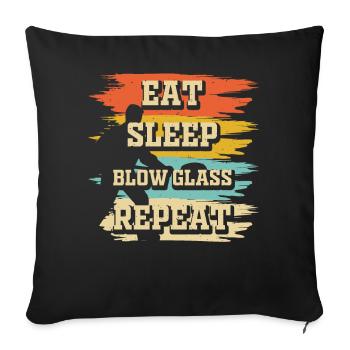 Souffleur - Housse de coussin décorative 45 x 45 cm - noir - Devant