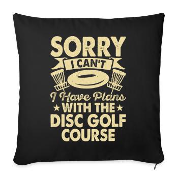 Discgolf Disc Golf - Housse de coussin décorative 45 x 45 cm - noir - Devant