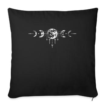 Design mystique: symbolisme de la Wicca et des déesses - Housse de coussin décorative 45 x 45 cm - noir - Devant