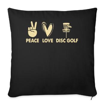 Discgolf Disc Golf - Housse de coussin décorative 45 x 45 cm - noir - Devant
