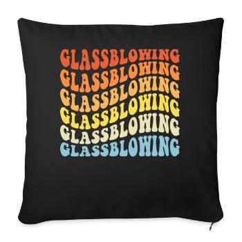 Souffleur - Housse de coussin décorative 45 x 45 cm - noir - Devant
