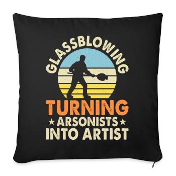 Souffleur - Housse de coussin décorative 45 x 45 cm - noir - Devant