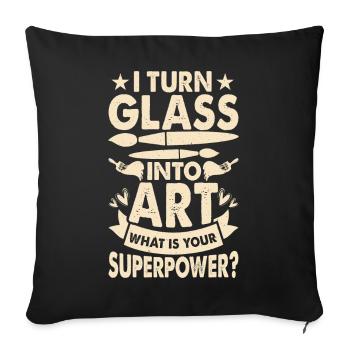 Souffleur - Housse de coussin décorative 45 x 45 cm - noir - Devant