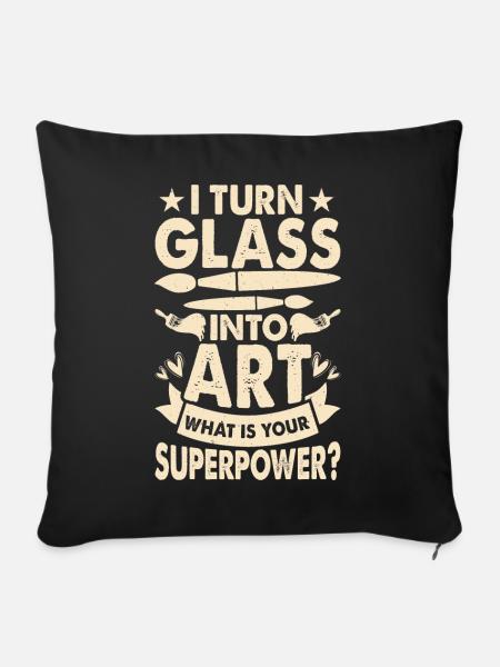 Glasbläser - Sofakissenbezug 45 x 45 cm - Schwarz