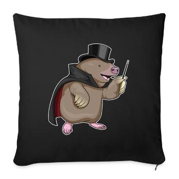 Baguette magique taupe - Housse de coussin décorative 45 x 45 cm - noir - Devant