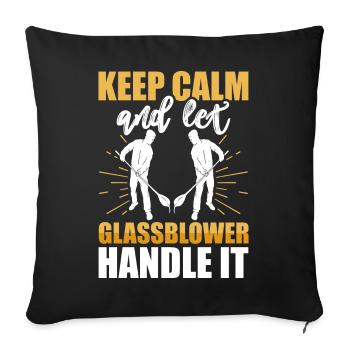 Souffleur - Housse de coussin décorative 45 x 45 cm - noir - Devant