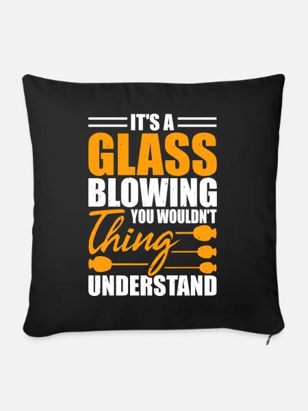 Glasbläser - Sofakissenbezug 45 x 45 cm - Schwarz
