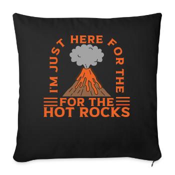 Volcano Lover Exploring Lava Geology - Sofakissenbezug 45 x 45 cm - Schwarz - Vorne
