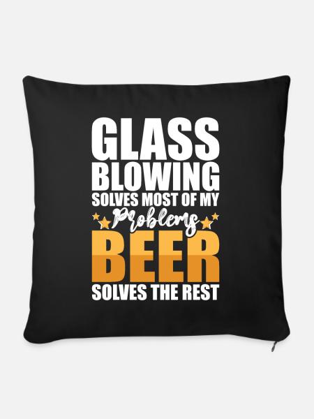 Glasbläser - Sofakissenbezug 45 x 45 cm - Schwarz