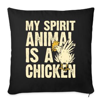 Chickens Chicken - Sofa pillowcase 17,3'' x 17,3'' (45 x 45 cm) - black - Front