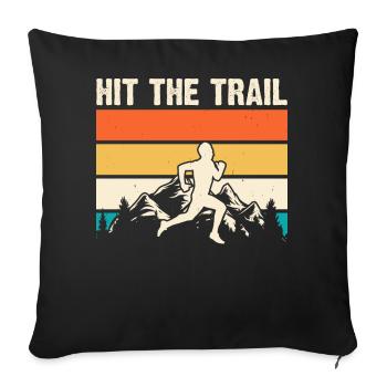 Jogging Course Marathon - Housse de coussin décorative 45 x 45 cm - noir - Devant