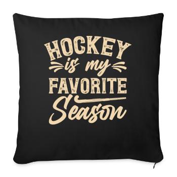 Hockey Eishockey Hockey sur glace - Housse de coussin décorative 45 x 45 cm - noir - Devant