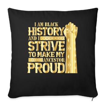 Black History Month Black History - Sofa pillowcase 17,3'' x 17,3'' (45 x 45 cm) - black - Front