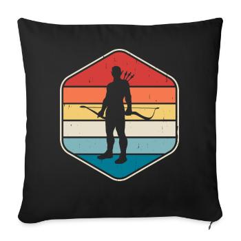 Archer Tir à l’arc - Housse de coussin décorative 45 x 45 cm - noir - Devant