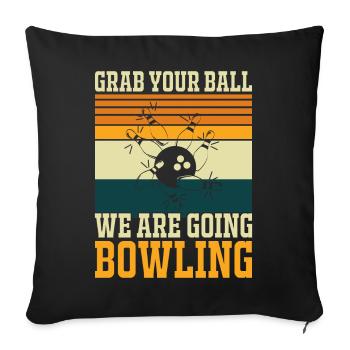 Bowling - Housse de coussin décorative 45 x 45 cm - noir - Devant