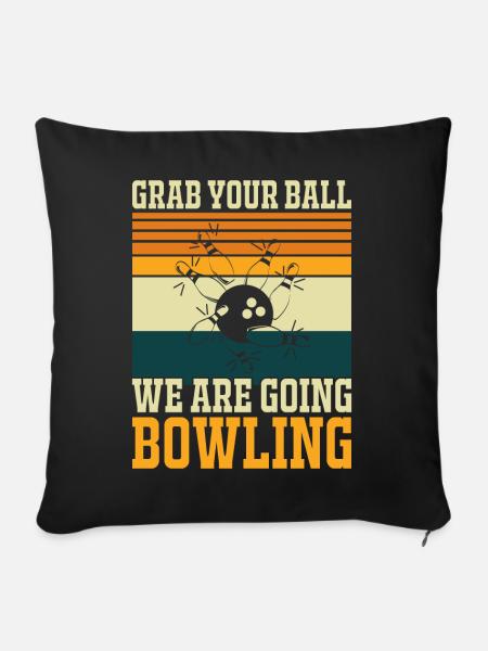 Bowling - Sofakissenbezug 45 x 45 cm - Schwarz
