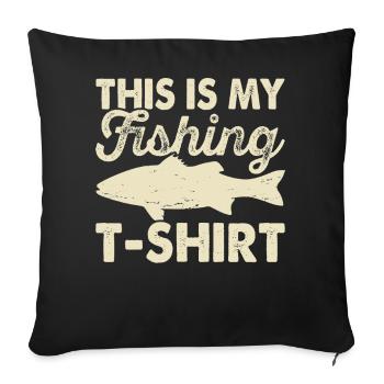 Angler Fishing Fishing - Sofa pillowcase 17,3'' x 17,3'' (45 x 45 cm) - black - Front