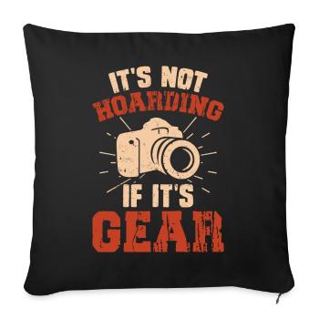 Photographe - Housse de coussin décorative 45 x 45 cm - noir - Devant